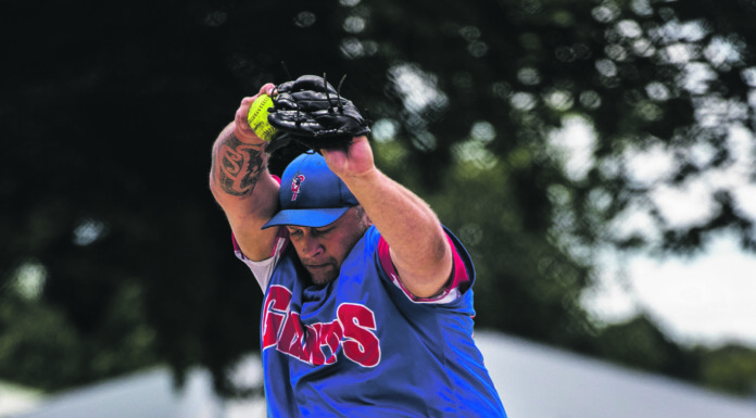 ‘Chunky’ Karaitiana dominated the batters in Giants Blue’s easy win over Poneke-Kilbirnie.  PHOTO/FILE