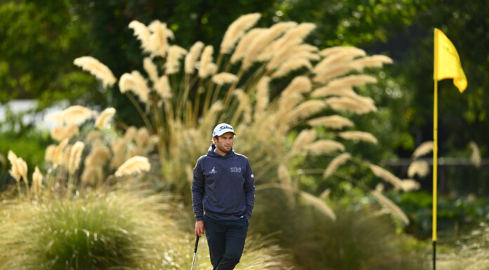 A pensive Ben Campbell waits for his turn to putt at this year’s New Zealand Open at Millbrook. PHOTO/GETTY IMAGES