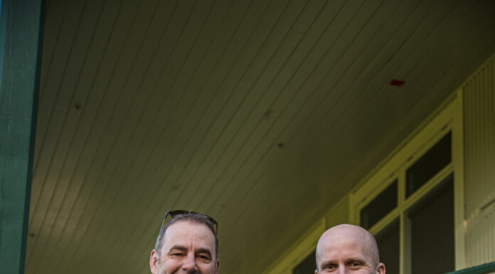 New Wairarapa cricket coach Mark Childs, left, and bowling assistant Seth Rance. PHOTO/JADE CVETKOV