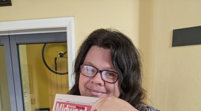 Midweek editor Erin Kavanagh-Hall, after finding out the newspaper was a finalist in the 2023 Voyager Media Awards.  PHOTO/FILE